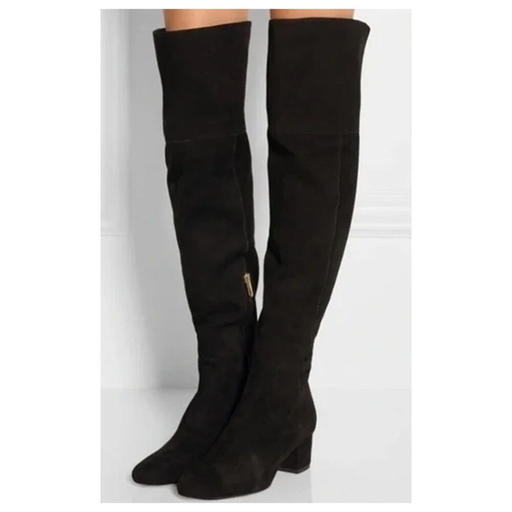 MICHAEL Michael Kors Black Suede Knee-High Boots